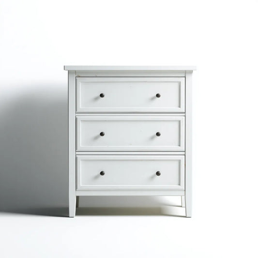 Komoda, 3 szuflady białe 80 x 40 x 90 cm prostokątna MDF