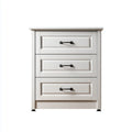 Komoda, 3 szuflady białe szuflady sypialne MDF 80 x 40 x 90 cm prostokątne