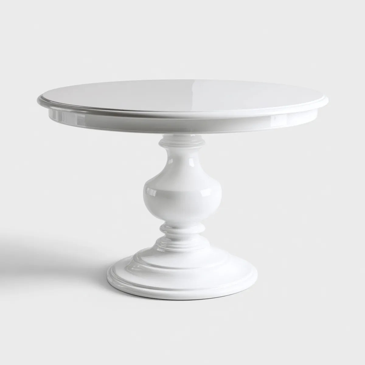 Stół do jadalni, Biała płyta MDF z lakierowanego MDF Ø120 x 75 cm