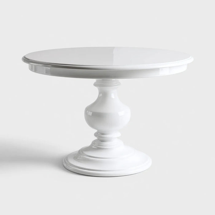 Stół do jadalni, Biała płyta MDF z lakierowanego MDF Ø120 x 75 cm