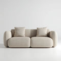 Sofa, Podwójna sofa w poliestrowym zaokrąglonym kształcie 180 x 95 x 75 cm
