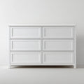 Komoda, 6 szuflady biały 160 x 48 x 96 cm prostokątna MDF