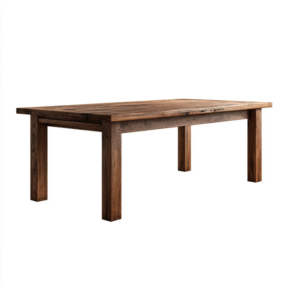 Stół do jadalni, Prostokątny brązowy stół jadalny w litym drewnie akacyjnym 180 x 90 x 76 cm