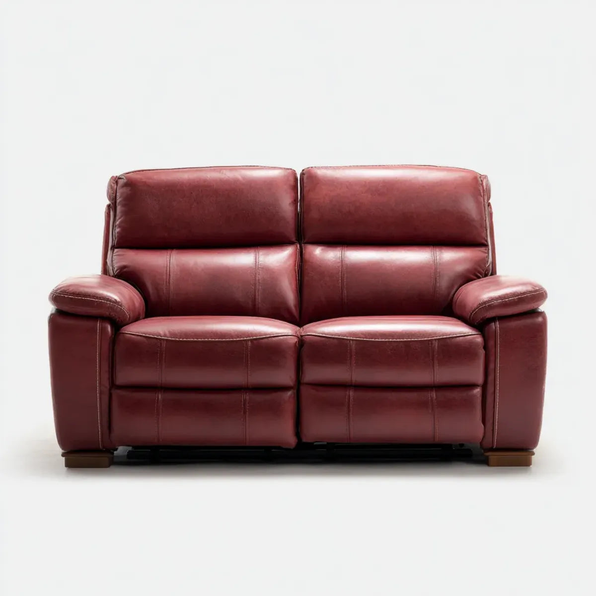 Sofa relaks 2 fotele bordeaux w skórze PU 150 x 95 x 100 cm