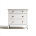 Komoda, 3 szuflady białe 90 x 45 x 95 cm prostokątna MDF