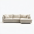 Sofa, 4 fotela poliestrowa beżowa sofa w kształcie 280 x 160 cm