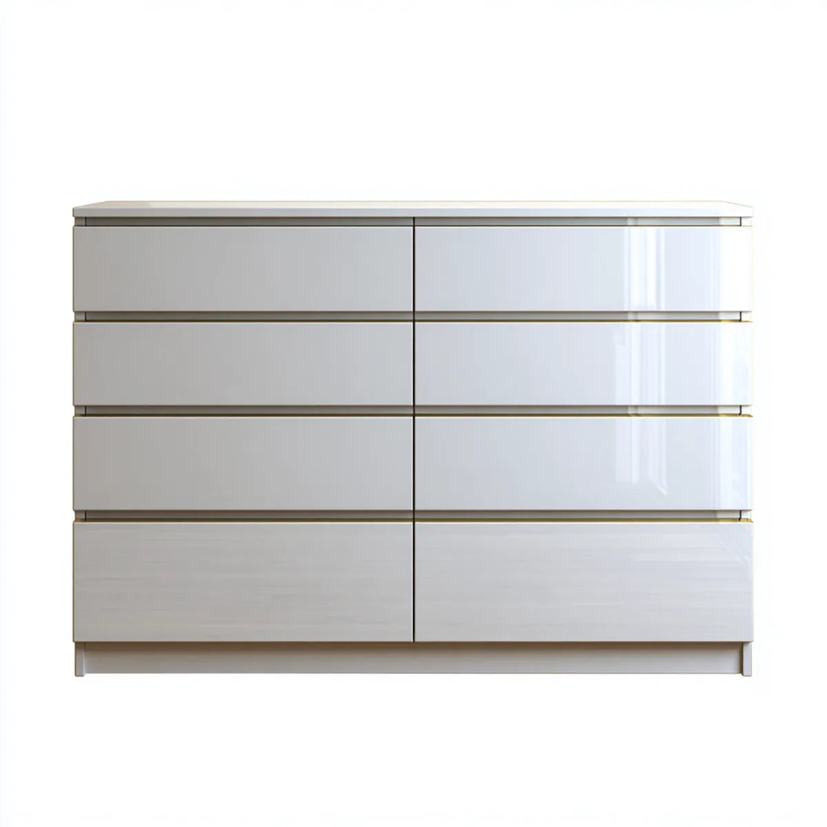 Komoda, 8 szuflady biały 160 x 45 x 90 cm prostokątna MDF