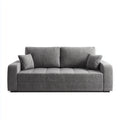 Sofa, 3 fotela poliestrowa prosta sofa szara 200 x 90 x 85 cm