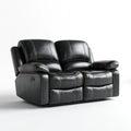 Sofa, Elektryczny 2-osobowy sofa relaksacyjna czarny 170 x 95 x 102 cm PU- Sztuczna skóra prostokątna